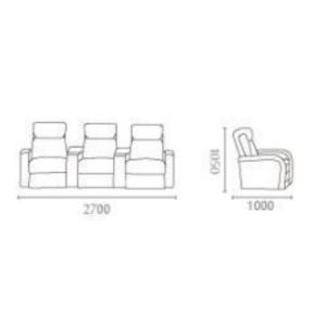 Factory wholesale Recliner sofa, with cup holder Electric Sectoinnals living