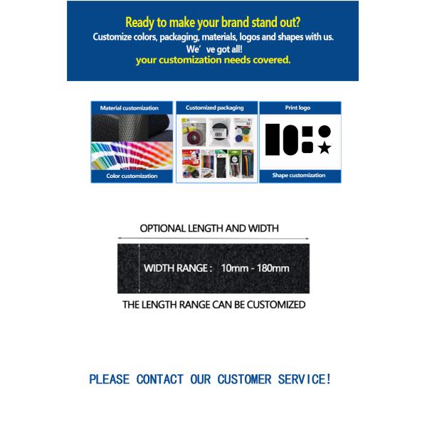 Black And White Sewing Hook And Loop Glue Free Sew On Hook And Loop For Clothing Luggage