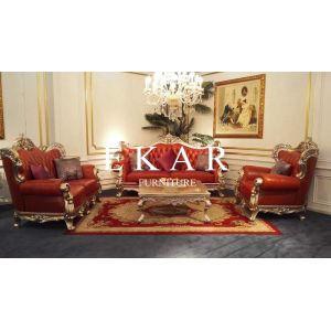 Quality Italian Classic Luxury Living Room Set Canape Sofa for sale