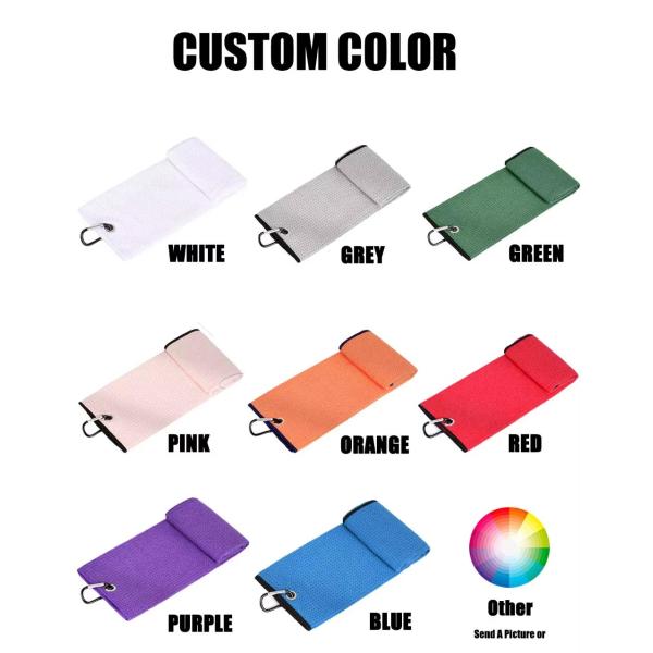 Wholesale custom printing quick dry microfiber golf waffle club cleaning towel with logo