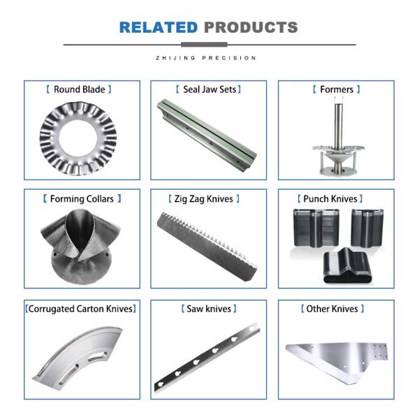 SUS420j2 HRC55 Food Packaging Machine Zig Zag Blade