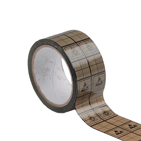 Black Brown Color Grid Polyimide ESD Anti Static Safety Tape For Electronic Packaging
