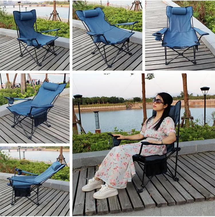 Good Load Bearing Portable And Stowable 600D Fabric Adults Folding Lightweight Beach Chairs With Carry Bag