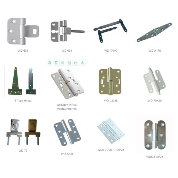 HL 728 Wooden Door Hinges Powder Coated Vertically Adjustable