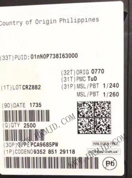 Buy Integrated Circuit Chip PCA9685PW
 I2C Bus LED Display Drivers
 at wholesale prices
