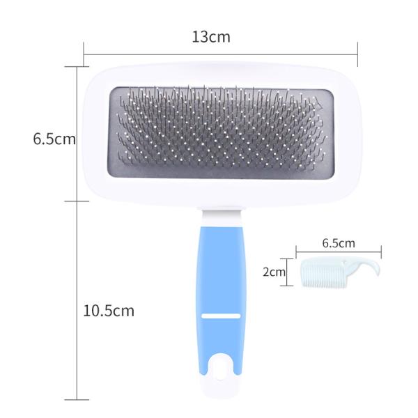 Anti - Rust Pet Hair Brush / Dog Dematting Tool Rotatable Waterproof Easy Clean