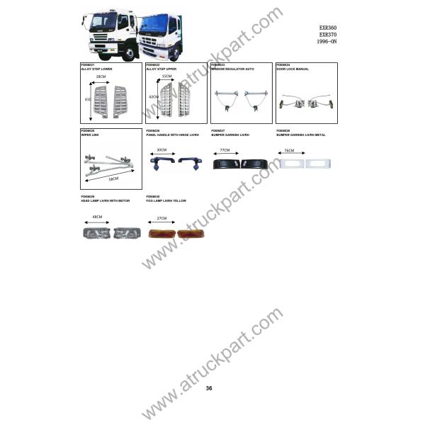 Middle Net Electroplating (6 PCS/SET) For ISUZU GIGA CXZ/EXR Truck Spare Body Parts