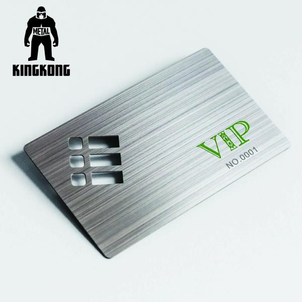 Bespoke Brushed Metal Business Cards , Silver Metallic Print Business Cards 304 Steel