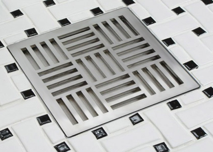 Anti Clogging Rectangular Floor Drain Grate Fast Drainage No Mechanical
