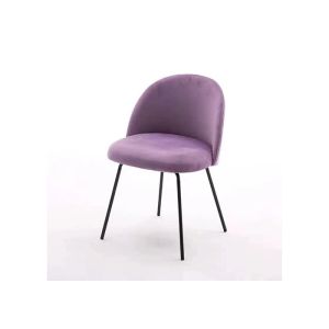 China 50pcs Purple Banquet Modern Velvet Dining Chairs With Metal Legs on sale