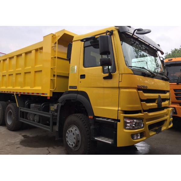 Heavy HOWO Mine Dump Truck , Yellow Dump Truck 30 - 40 Tons 10-25CBM