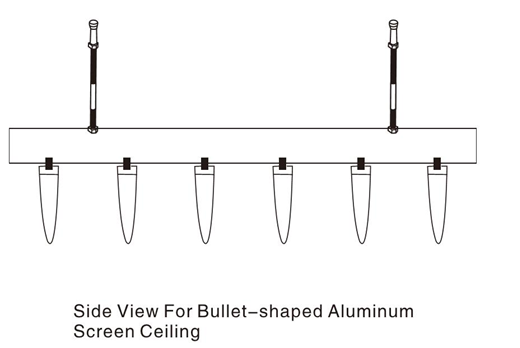 Commercial Office Suspended Baffle Ceiling / Modern Wood Drop Ceiling Panel