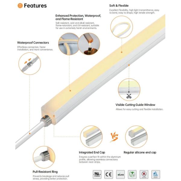 LED Neon Flex Side Bend High Brightness Side Bend LED Neon Strips For Outdoor And Garden