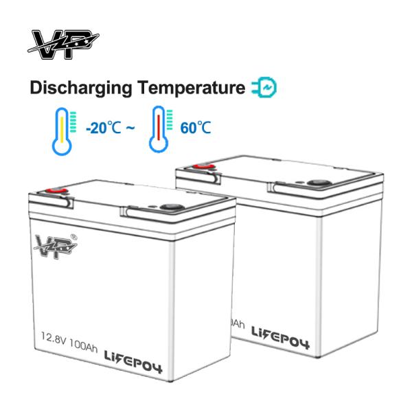 12.8V 100Ah Lead to Lithium 4000 Cycles LiFePO4 VP Solar Power and Backup Battery For RV