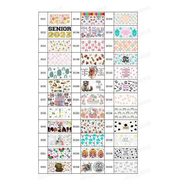 16oz 20oz 24oz 40oz UVDTF Cup Wraps UV Moisture Chemicals Resistance