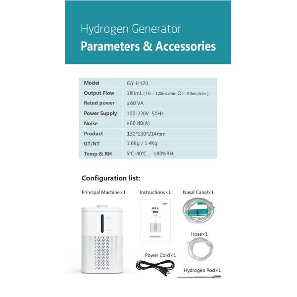 Household CE Hydrogen Water Maker Machine Portable ABS Shell