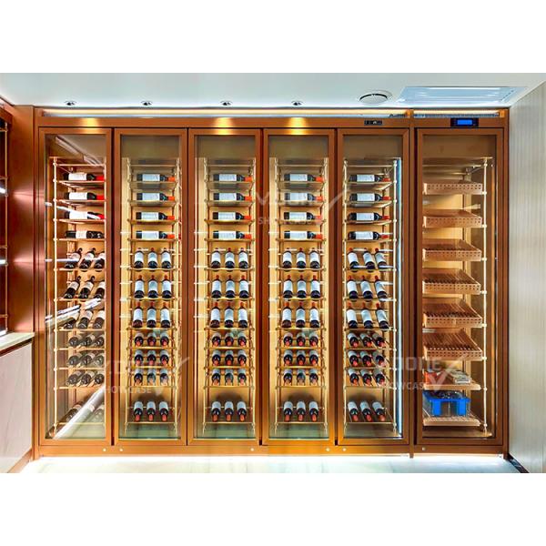 Commercial Cooling Metal Stainless Steel Wine Cabinet Display Racks