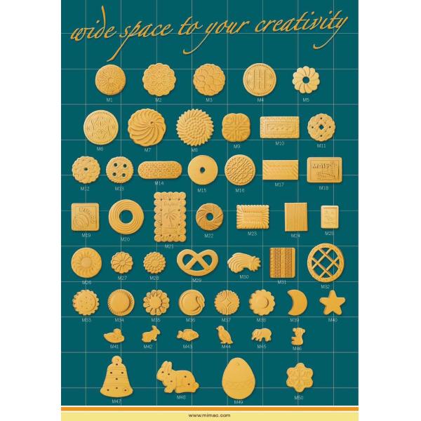 800mm 1200mm a series of biscuit shape make from multifunctional cookie machine with stainless steel food factory