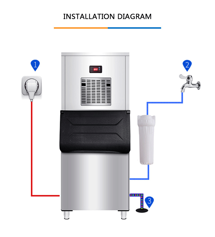 200KG 24h Snowflake Ice Block Machine Automatic Commercial Snow Ice Maker Machine for Household and Business Applications