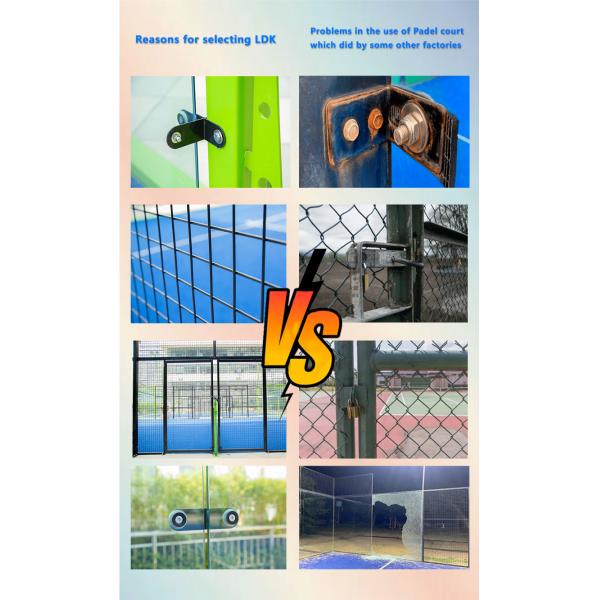 High Grade Stainless Screws And Steel Net PE Coating Professional Grade Outdoor Padel Sports Field Panoramic Platform Tennis Equipment