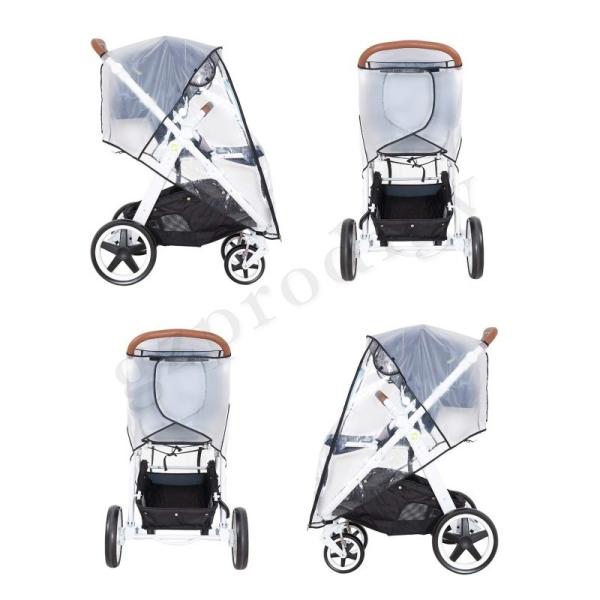 PVC Stroller Rain Cover Universal Stroller Accessory Baby Travel Weather Shield Windproof Protect From Dust