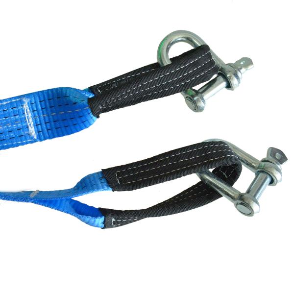 Heavy Equipment Recovery Towing Strap with Sturdy and Strong Hook Polyester A3 Steel