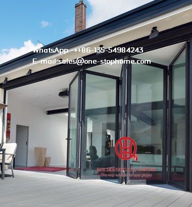 Hurricane Proof Double Glazing Aluminum Folding Door,Multi-Leaf Door