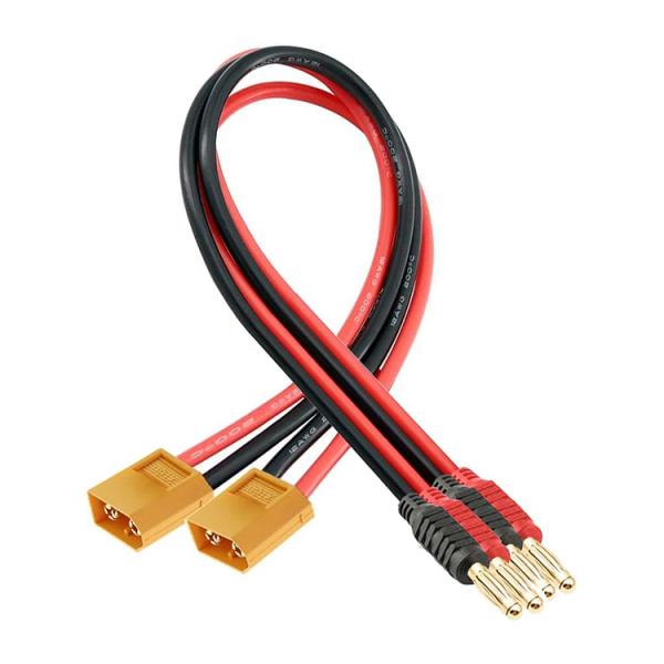 14AWG XT60 Male Plug to 4mm Banana Connector Cable for RC Lipo Battery Charge FPV Drone