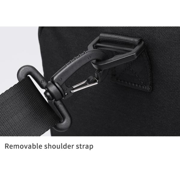 Water Retardant Leather Nylon Workout Duffle Bags Unisex 43cm Length