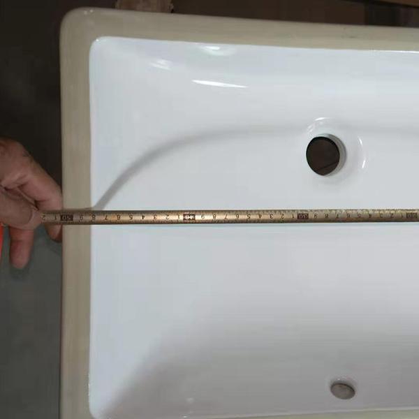 Stains Resistant Ada Bathroom Sink 17" Rectangular Undermount Bathroom Sink 500mm