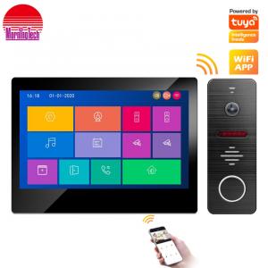 Quality IP/WiFi 4 Wire HD Touch Screen Video Intercom Smart Home Tuya Wire/Wireless Video Door Phone Doorbell for sale