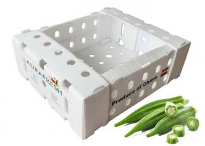 China 11lbs Fresh Okra PP Corrugated Plastic Packaging on sale