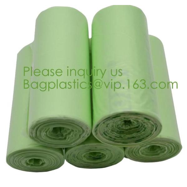 64 Gallon compostable trash bag biodegradable garbage bag, 0.9 Mil, 47"W x 60"H,cornstarch made 100% eco friendly direct