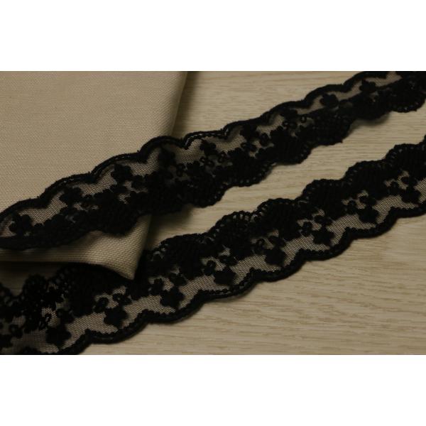 Buy Unfading Guipure Lace Trims Black Pattern Heat Dissolving Interlining at wholesale prices