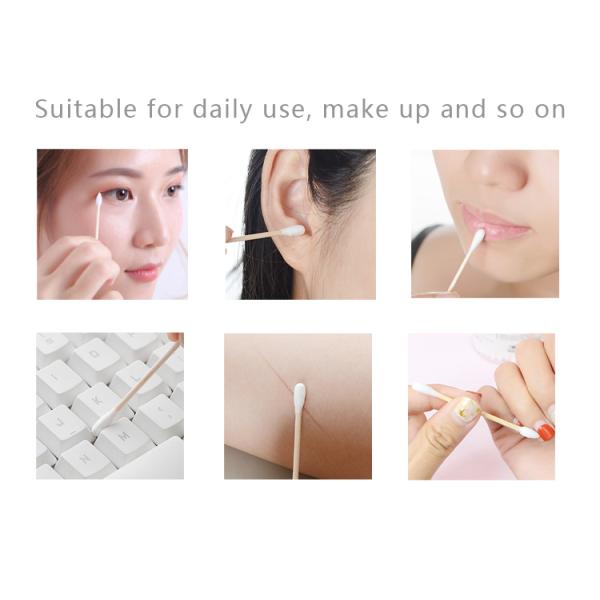 Daily Use Wooden Cotton Buds Offer Aggressive Cleaning Multipurpose