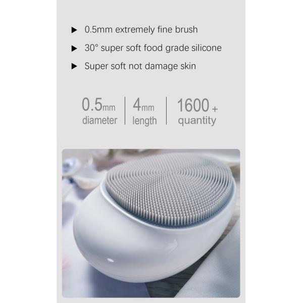 8000 Times/ Per Min High Frequency Vibration Wireless Silicone Ultrasonic Facial Cleaner