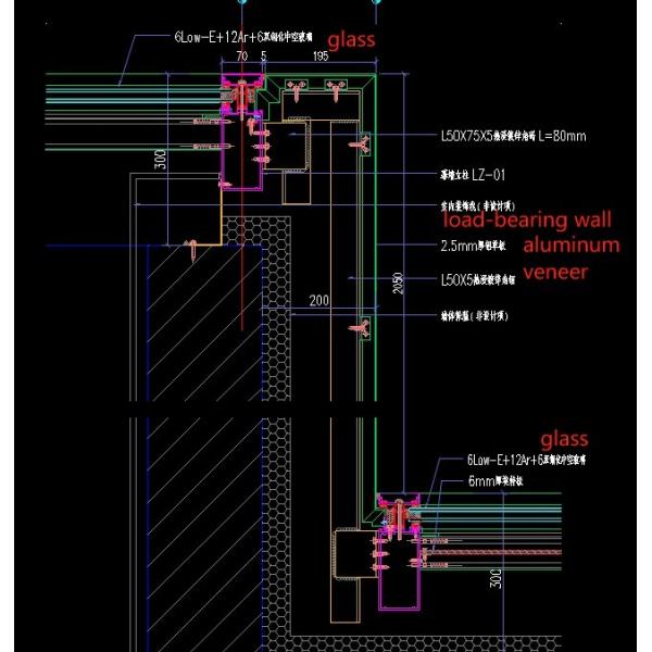 Anti-mulitple Errosion Unconventional Shapes Aluminium Facade Wall Fluorocarbon Coated Anti Static Exterior Wall