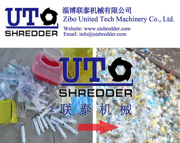 Medical Waste Shredder/Biomedical Waste Shredder/Double Shaft Shredder/high capacity Medical waste crushing machine
