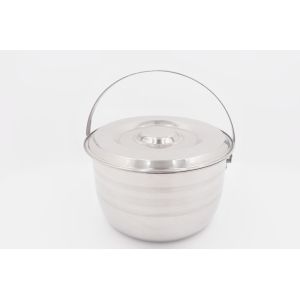 Kitchenware Round 0.227cbm 18cm Stainless Steel Cooking Pot