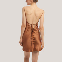 Customized Satin Short Dress Backless Slip Mini Dresses For Women