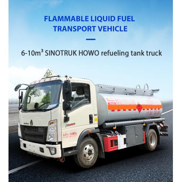 10000ltrs Fuel Truck Refuel Truck Capacity 4 - 6L Powered By Weichai / Chao Chai Engine