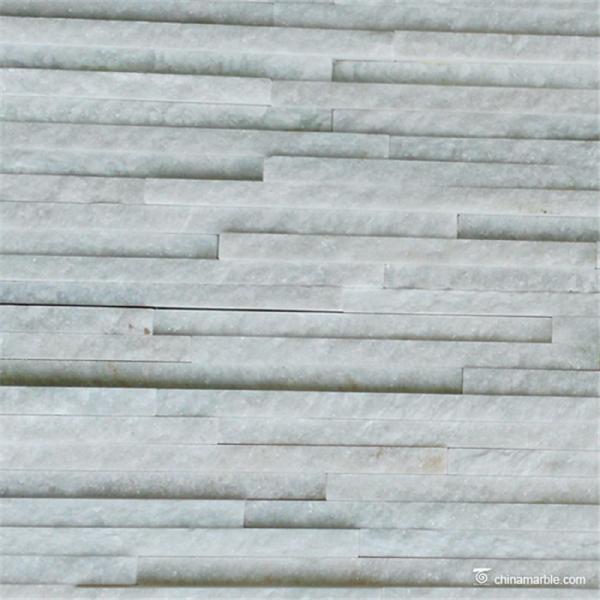 Snow White Marble Pencil Thin Stone Veneer For Wall Cladding Wear Resistant