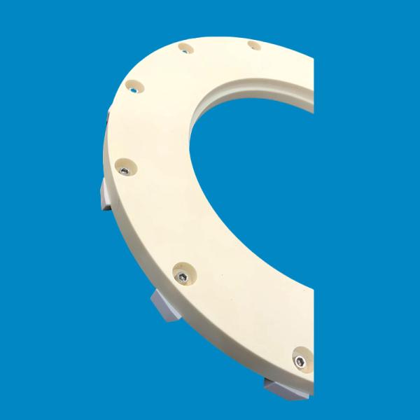 White alumina ceramic crusher parts showing wear resistance