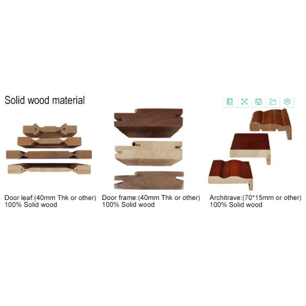 PU Painting Solid Wood Carved Doors 88cm Width Interior Wooden Door