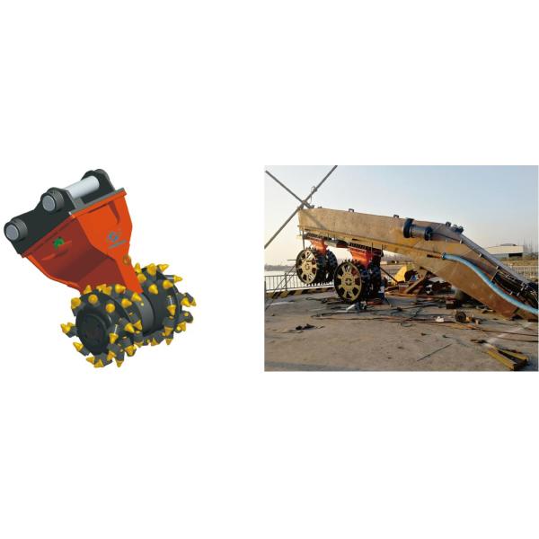 HDC50 Hydraulic Rotary Drum Cutter Low Noise For Excavator