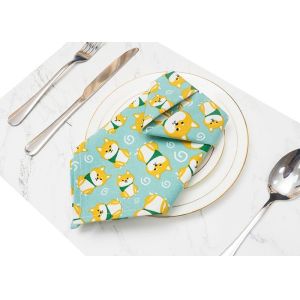 Cotton Linen Cartoon Cute Personalized Dinner Napkins
