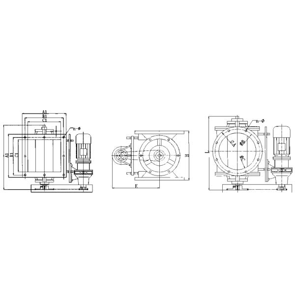 Abrasion Resistant Dust Collector Rotary Valve Airlock High Temperature
