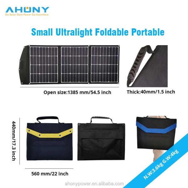 Marine 120w Folding Solar Panel Kit Blanket Type Charger For Solar Generator Power Bank