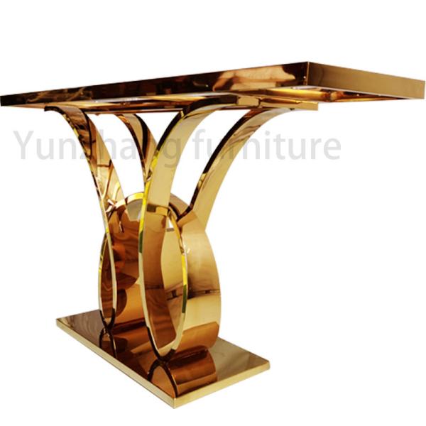 Entryway Top Modern Gold Console Table Faux Rectangular Marble Top durable