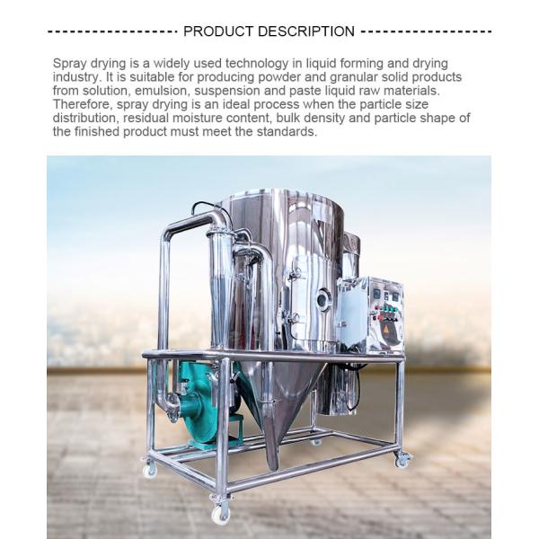 Egg Milk Centrifugal Spray Dryer Equipment Powder Making Machine Atomizer